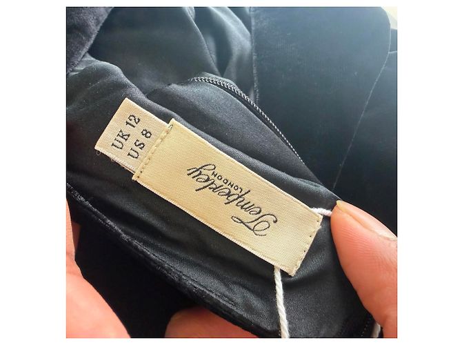 Abito halter schiena scoperta Temperley London in viscosa nera Nero - vista 6
