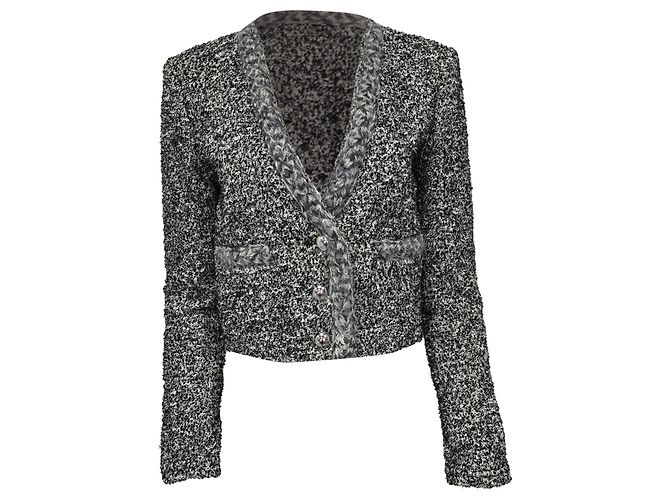 Blazer Isabel Marant Gwendoline de tweed en acrílico negro Gris - vista 10