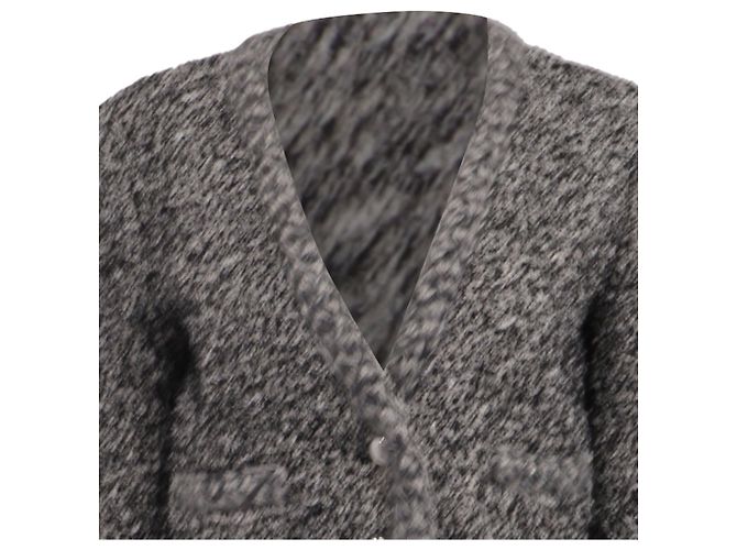 Blazer Isabel Marant Gwendoline de tweed en acrílico negro Gris - vista 2
