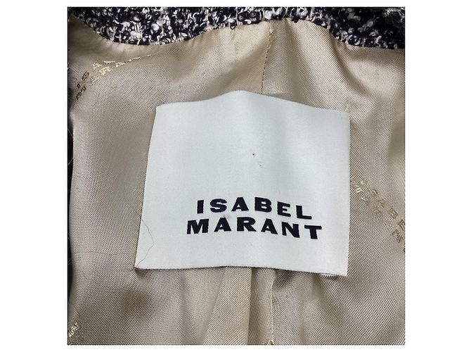 Blazer Isabel Marant Gwendoline de tweed en acrílico negro Gris - vista 8