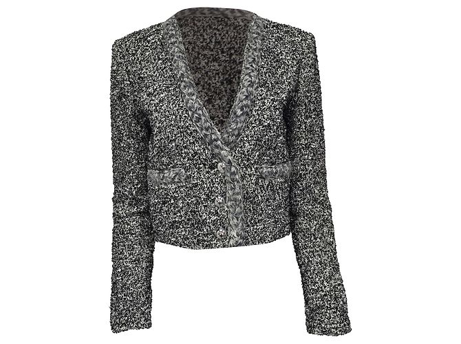 Blazer Isabel Marant Gwendoline de tweed en acrílico negro Gris - vista 9