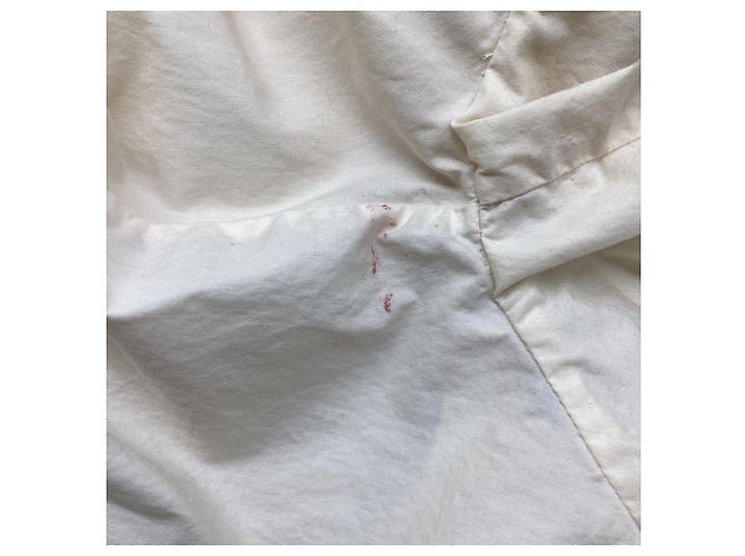 Vestido midi a capas con mangas abullonadas Ulla Johnson en algodón crema Blanco Crudo - vista 6