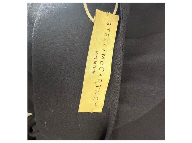 Stella Mc Cartney Abito ricamato con scollo a V Stella McCartney in seta blu navy - vista 9