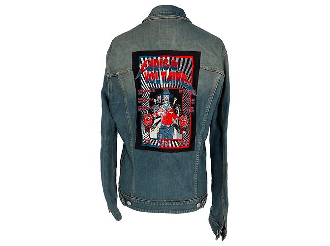 Chaqueta vaquera con estampado gráfico Zadig & Voltaire en algodón azul - vista 3