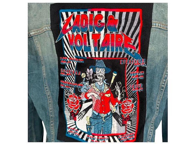 Chaqueta vaquera con estampado gráfico Zadig & Voltaire en algodón azul - vista 4