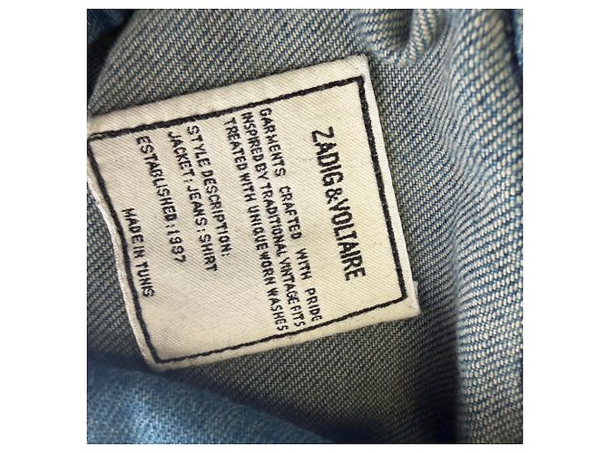 Chaqueta vaquera con estampado gráfico Zadig & Voltaire en algodón azul - vista 5