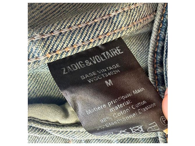 Chaqueta vaquera con estampado gráfico Zadig & Voltaire en algodón azul - vista 7