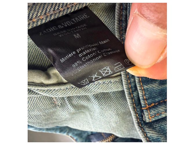 Chaqueta vaquera con estampado gráfico Zadig & Voltaire en algodón azul - vista 8