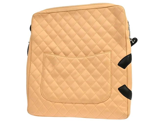 Borsa a tracolla Chanel Cambon in pelle di vitello Beige - vista 2