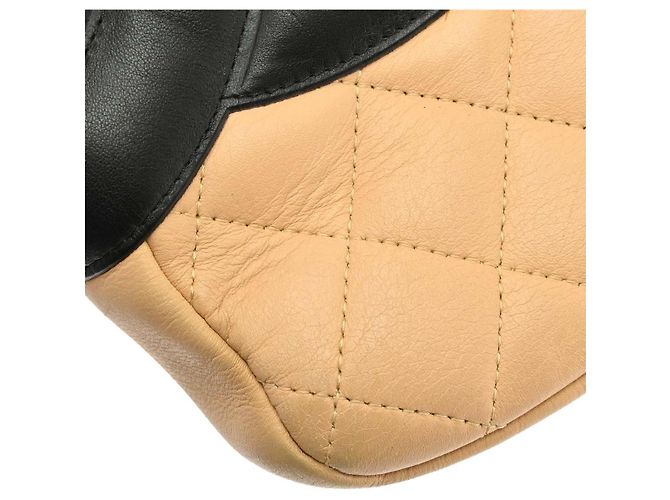 Borsa a tracolla Chanel Cambon in pelle di vitello Beige - vista 7