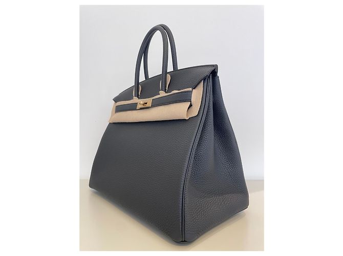 Hermès Birkin 35 Pelle Togo Grigio - vista 2