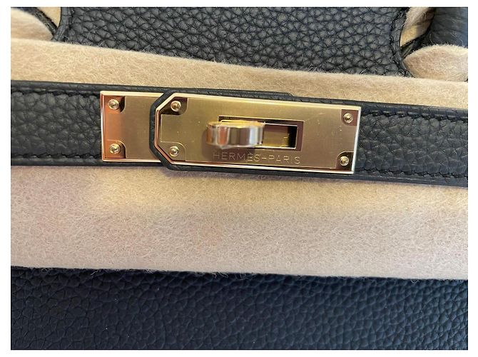 Hermès Birkin 35 Pelle Togo Grigio - vista 6