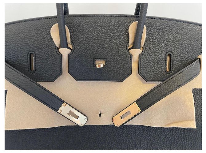 Hermès Birkin 35 Pelle Togo Grigio - vista 7