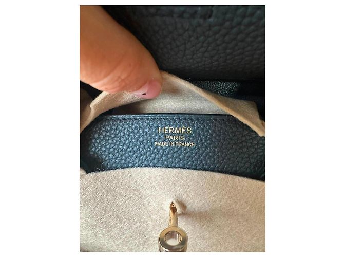 Hermès Birkin 35 Pelle Togo Grigio - vista 9