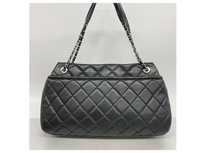 Borsa Tote Chanel in pelle di vitello martellata nera Nero - vista 10