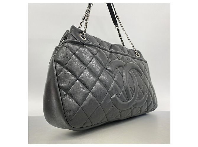 Borsa Tote Chanel in pelle di vitello martellata nera Nero - vista 2