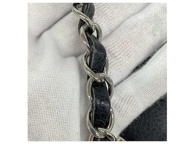 Borsa Tote Chanel in pelle di vitello martellata nera Nero - vista 7
