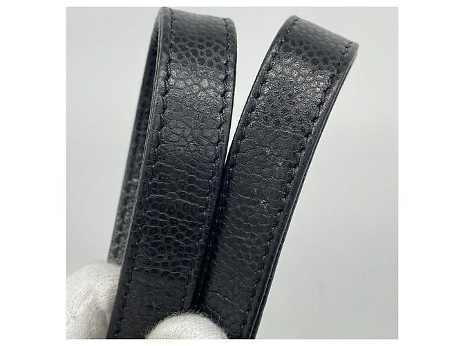 Borsa Tote Chanel in pelle di vitello martellata nera Nero - vista 9