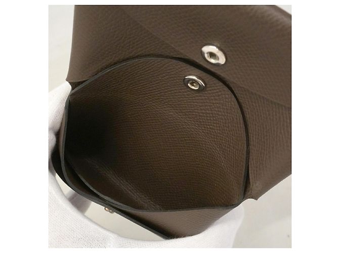 Hermès Hermes Calvi Duo Wallet/Coin Case Brown - view 3
