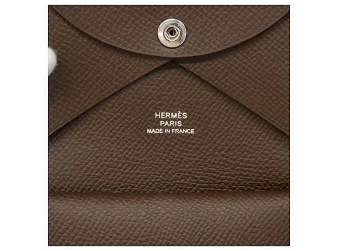 Hermès Hermes Calvi Duo Wallet/Coin Case Brown - view 4