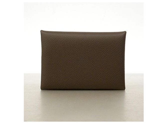 Hermès Hermes Calvi Duo Wallet/Coin Case Brown - view 6