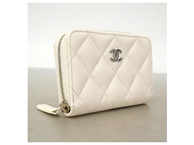 Monedero Chanel Matelassé de piel caviar Blanco - vista 2