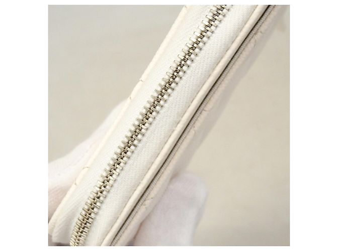Monedero Chanel Matelassé de piel caviar Blanco - vista 5