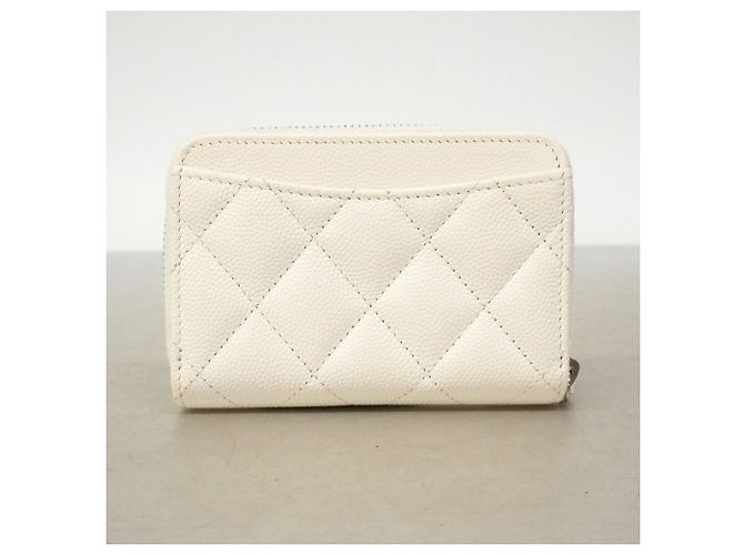 Monedero Chanel Matelassé de piel caviar Blanco - vista 7
