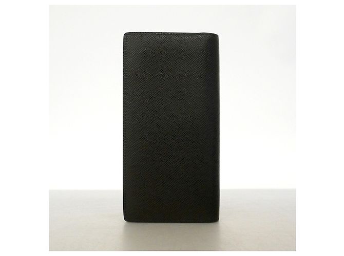 Louis Vuitton Taiga Portefeuille Brazza Long Wallet Grigio - vista 6