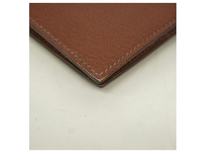 Hermès Cartera larga Hermes Bearn en Chevre Mysore Castaño - vista 6