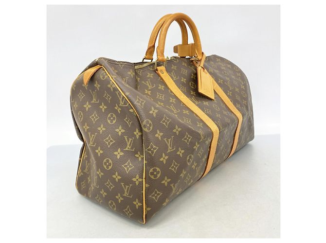Louis Vuitton Boston Monogram Keepall 50 Marrone - vista 2