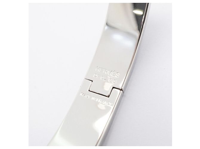 Hermès Bracciale rigido Hermes Click HH Metal Marrone Argento - vista 5