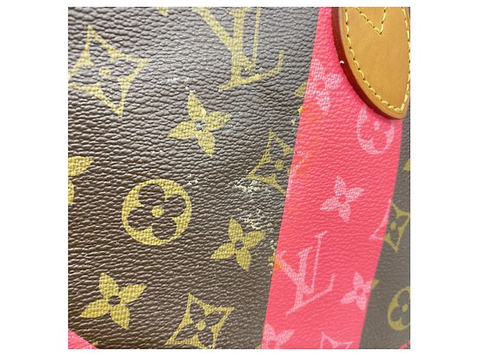 Louis Vuitton Monogram V-Line Neverfull MM Tote Bag Rot - Ansicht 10