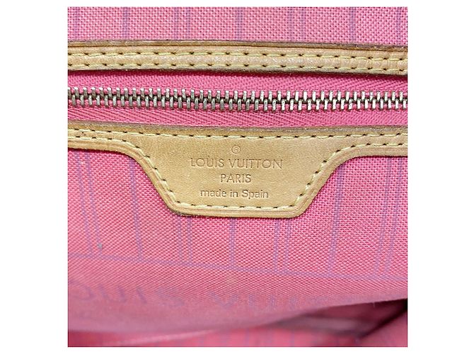 Louis Vuitton Monogram V-Line Neverfull MM Tote Bag Rot - Ansicht 5