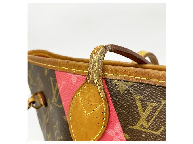 Louis Vuitton Monogram V-Line Neverfull MM Tote Bag Rot - Ansicht 6