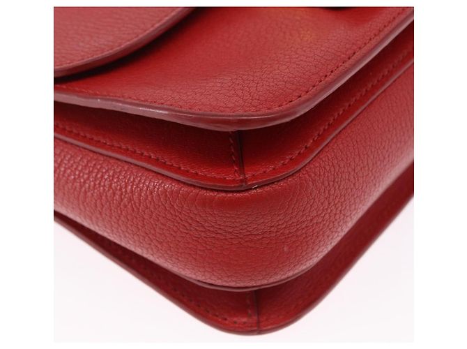 Miu Miu Sac à épaule en cuir rouge or - vue 9