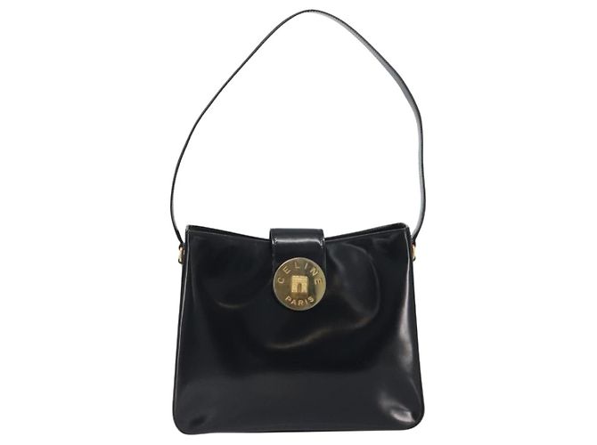 Céline CELINE Shoulder Bag Leather Black Gold - vista 2