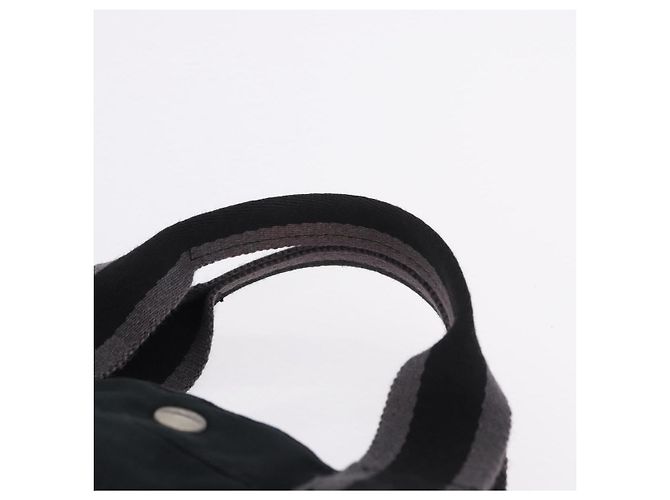 Hermès HERMES Fourre Tout MM Hand Bag Canvas Black Silver - vista 8