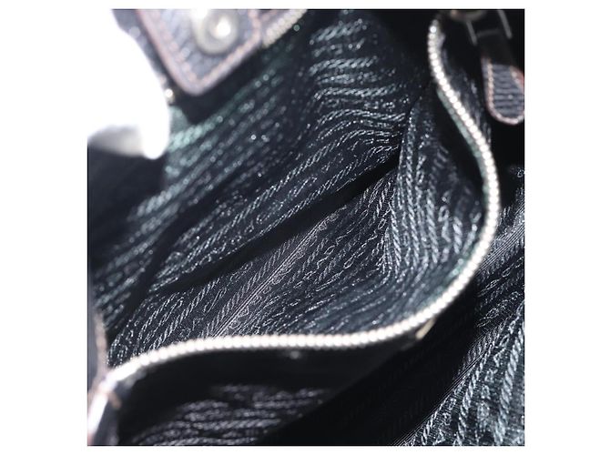 PRADA Shoulder Bag Vittero Dino Leather Black Silver - vista 20