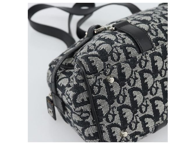 Christian Dior Trotter Canvas Boston Bag Black Silver - vista 11