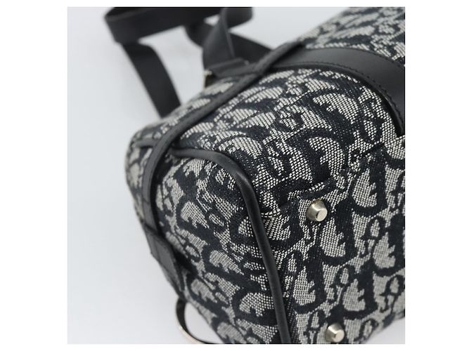 Christian Dior Trotter Canvas Boston Bag Black Silver - vista 13