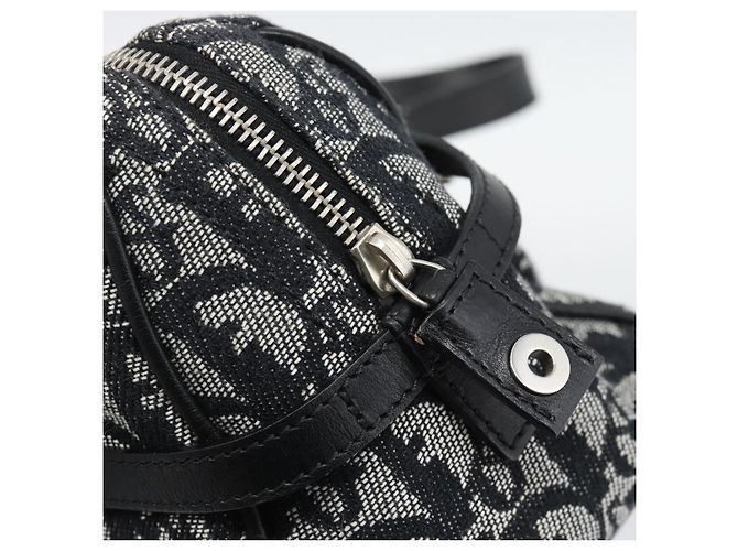 Christian Dior Trotter Canvas Boston Bag Black Silver - vista 14