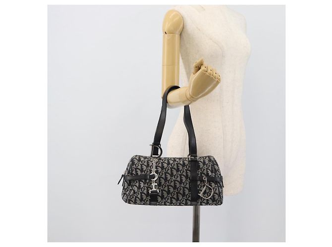 Christian Dior Trotter Canvas Boston Bag Black Silver - vista 22