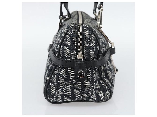 Christian Dior Trotter Canvas Boston Bag Black Silver - vista 4