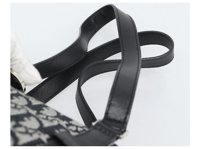 Christian Dior Trotter Canvas Boston Bag Black Silver - vista 8
