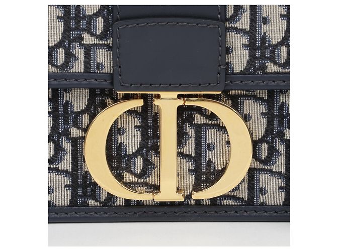 Dior Borsa a catena Montaigne Oblique Jacquard Blue - vista 3
