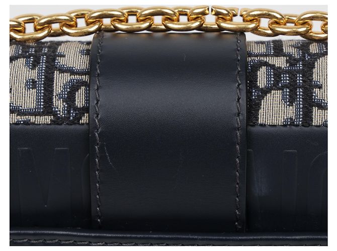 Dior Borsa a catena Montaigne Oblique Jacquard Blue - vista 5
