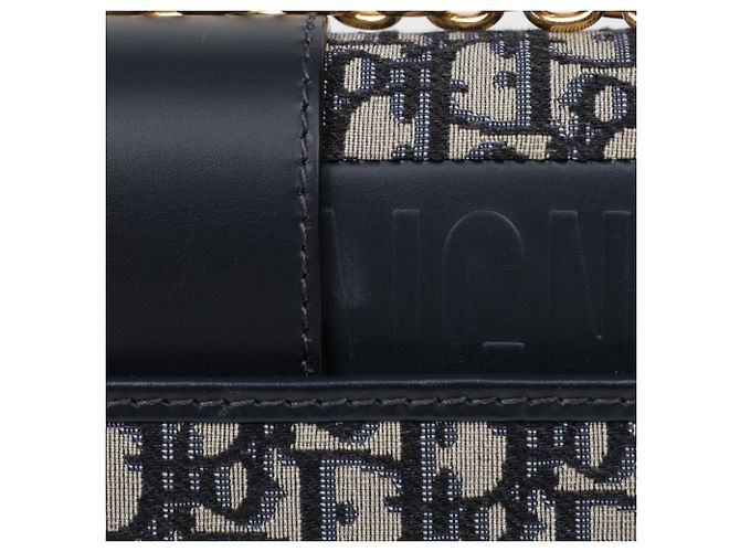 Dior Borsa a catena Montaigne Oblique Jacquard Blue - vista 6