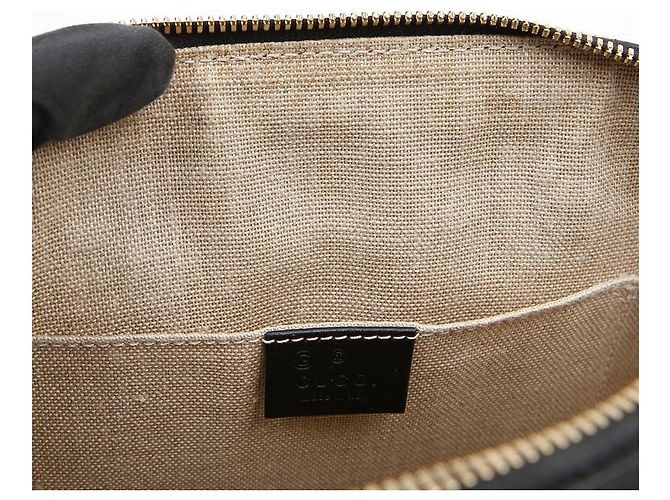 Gucci Mini Borsa Tote Dome in Pelle Microshima Nera Nero - vista 10