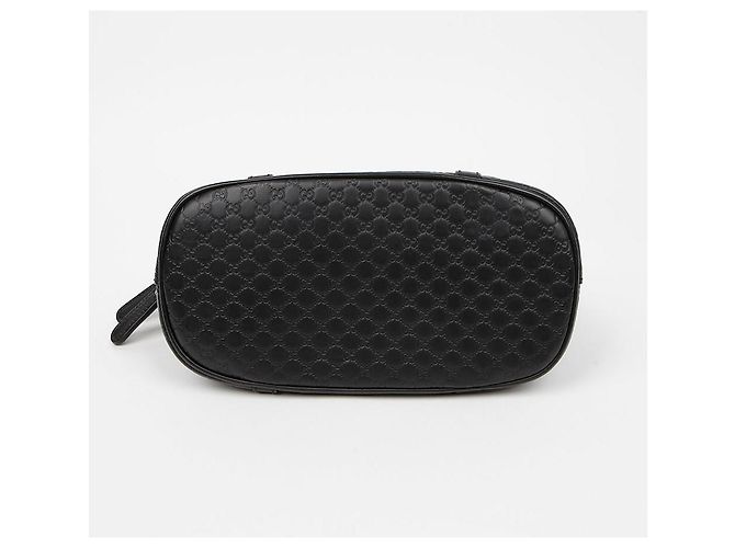 Gucci Mini Borsa Tote Dome in Pelle Microshima Nera Nero - vista 7